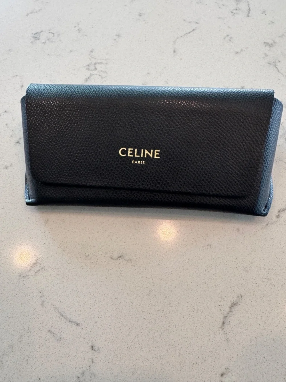 Celine Triomphe  01 SUNGLASSES IN ACETATE Oval Sunglasses with Gold Accent - Picture 2 of 10
